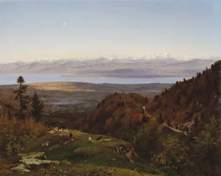 Mont-Blanc vu de Saint-Cergues, 1869